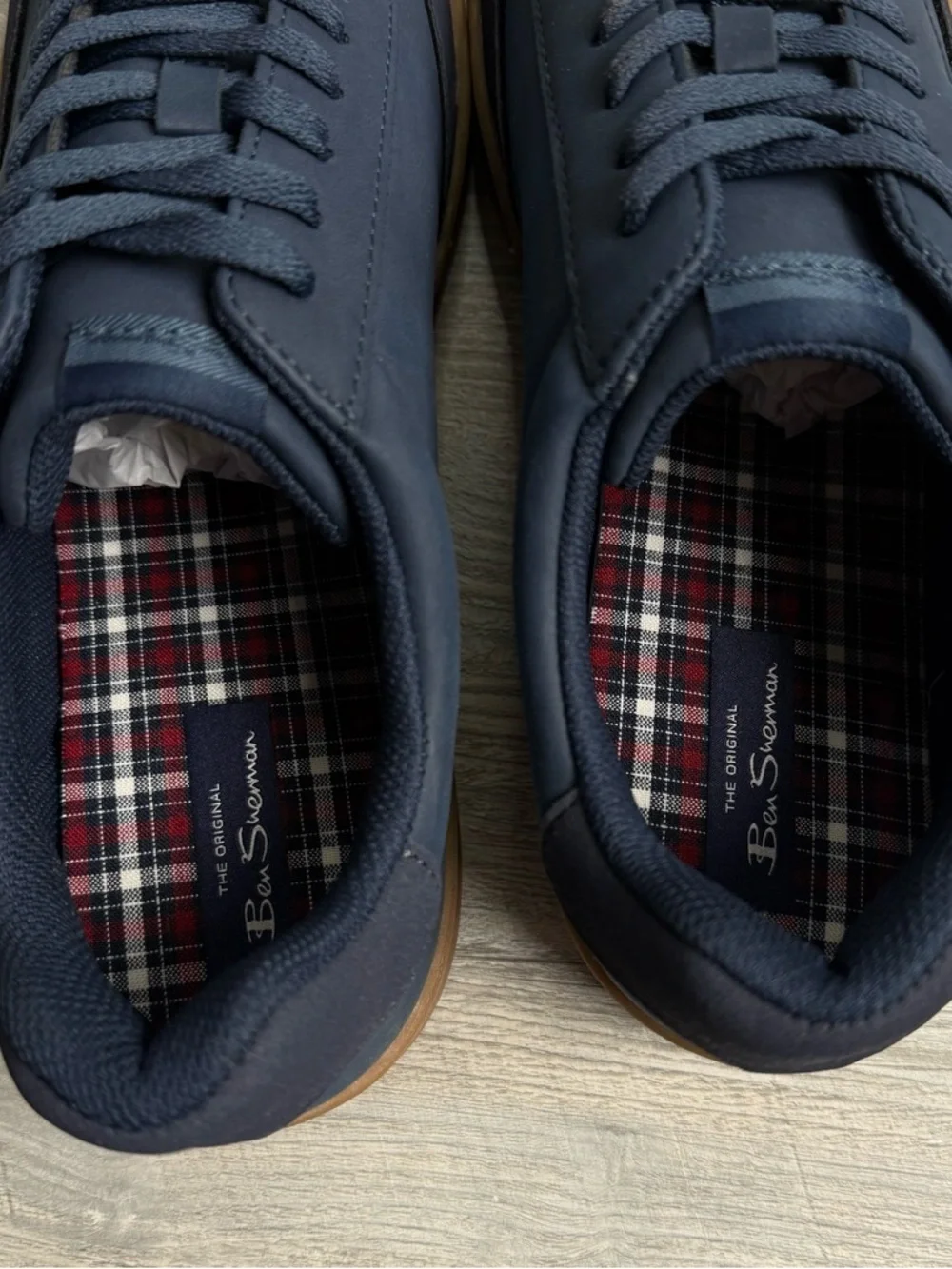 Ben Sherman Glasgow Men's Navy Blue Casual Sneakers with Gum Sole size 13